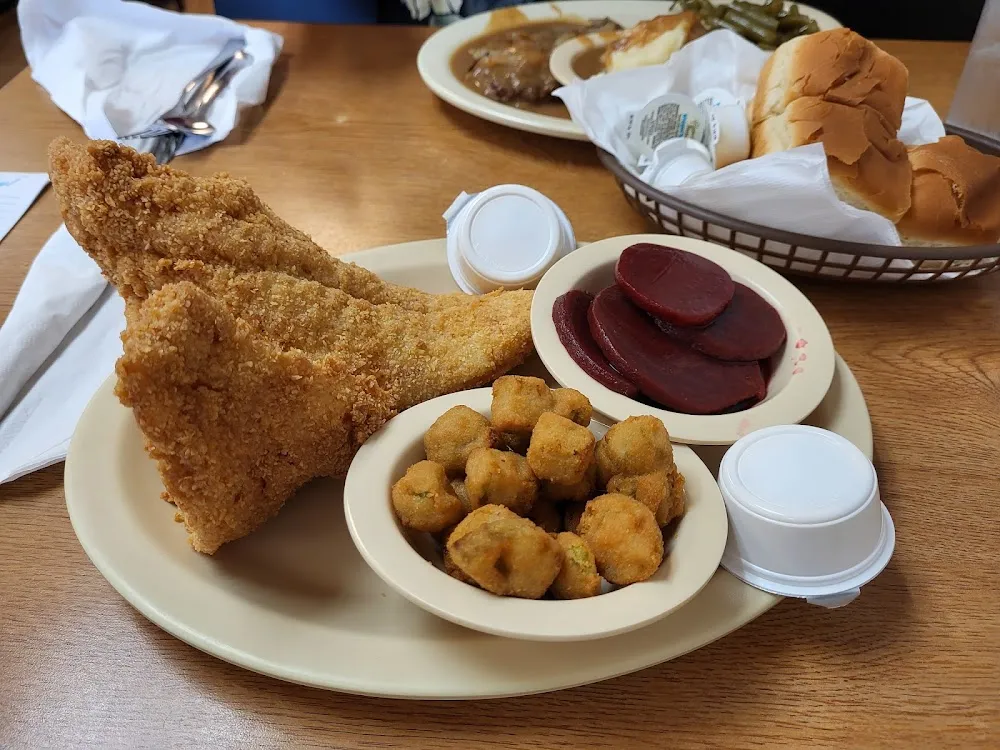 Fried Whitening Fried Okra Pickled Beets
